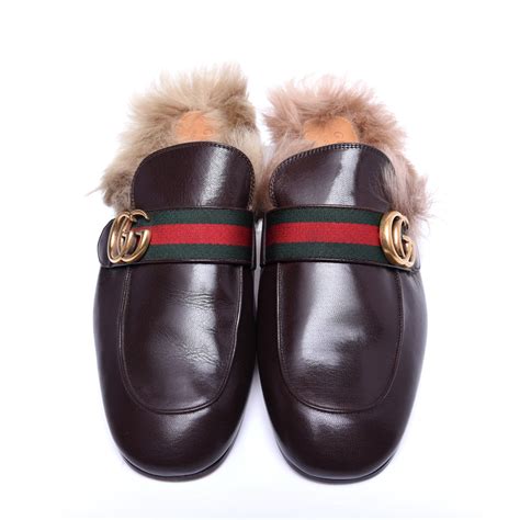 gucci fur slides men& 39|Gucci fur slides men's.